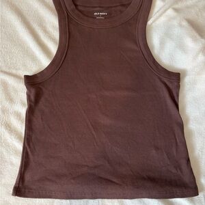 Old Navy Chocolate Brown Ribbed Tank Top